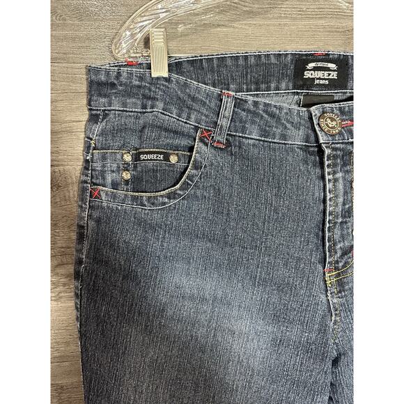 Squeeze Jeans Women Size 18 W Bootcut Embroidered Pockets Y2K - Picture 6 of 10